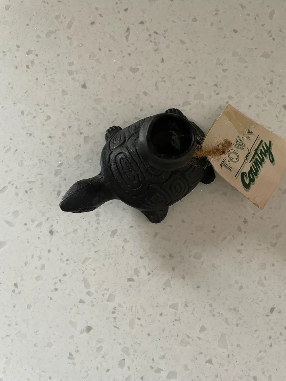 Turtle Bronze Candle Holder Made in Indonesia Town & Country NWT